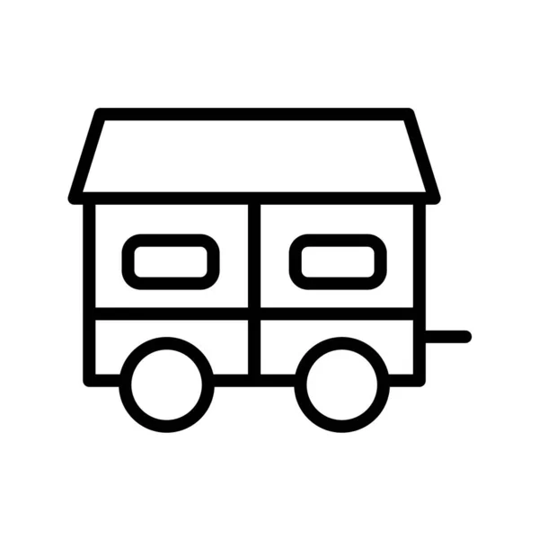 Levering Van Bestelbus Lijn Vector Pictogram — Stockvector