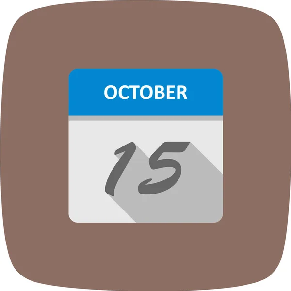 Calendario Con Fecha Octubre — Archivo Imágenes Vectoriales