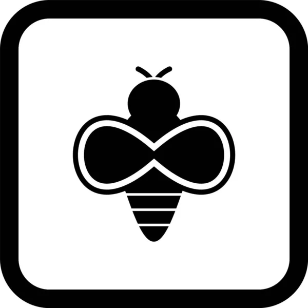 Ikona Pszczół Modnym Stylu Odosobnione Tle — Wektor stockowy