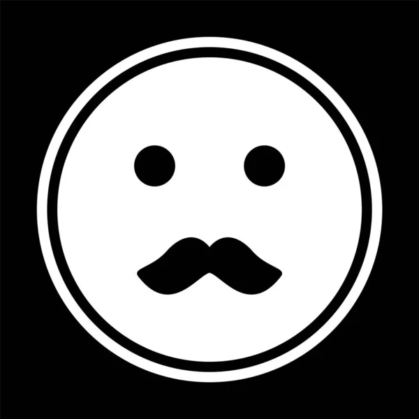 Moustache Emoji Icono Estilo Moda Aislado Fondo — Vector de stock