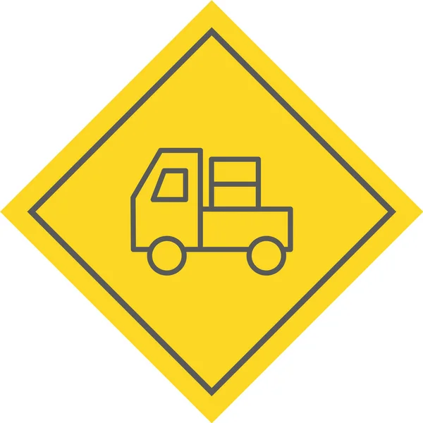 トラックアイコンのベクトル図 — ストックベクタ
