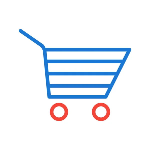 Icono Del Carrito Compras Estilo Moda Fondo Aislado — Vector de stock