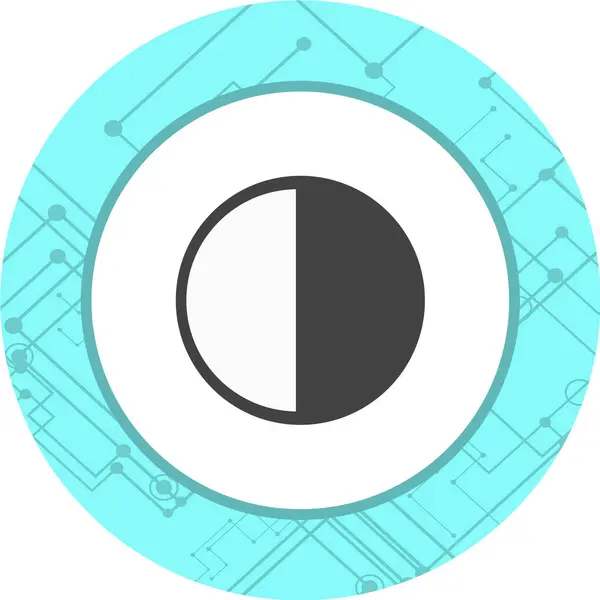 Illustration Vectorielle Bouton Rond Avec Motif Circulaire — Image vectorielle