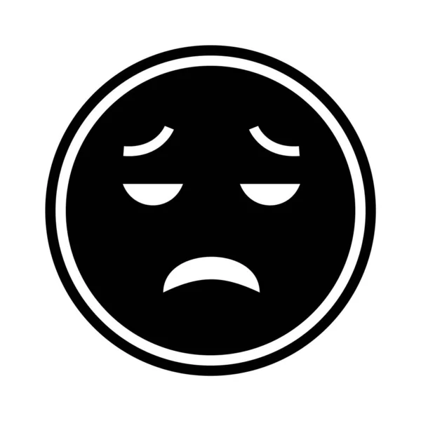 Ícone Emoji Decepcionado Estilo Moderno Isolado Fundo — Vetor de Stock
