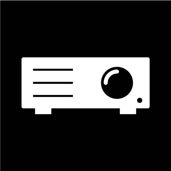 Ilustración Vectorial Del Proyector Icono Simple — Vector de stock