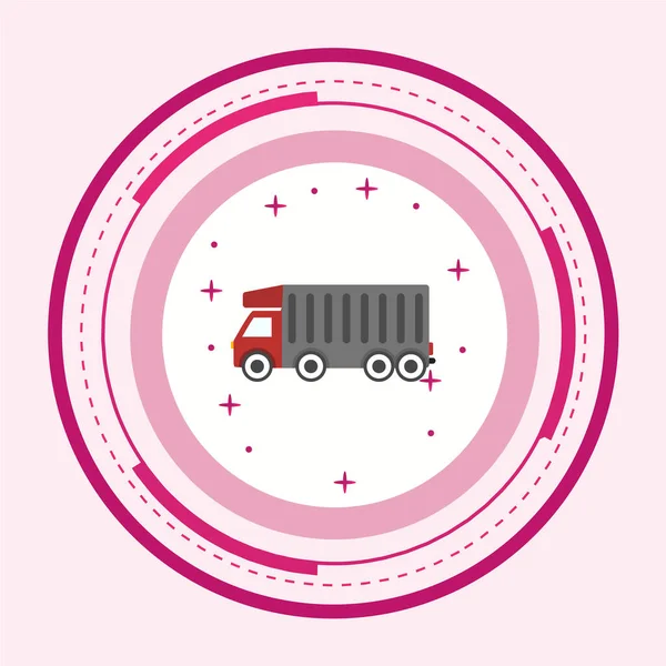 Vector Illustration Truck Delivery — Stock Vector