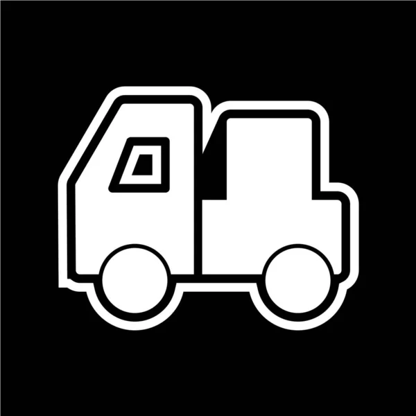 Lkw Liniensymbol Vektorillustration — Stockvektor