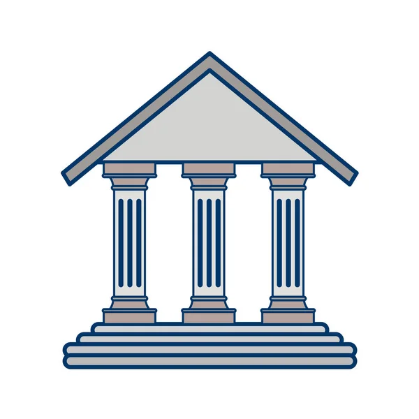 Bank Building Icon Vector Illustration — Stock Vector