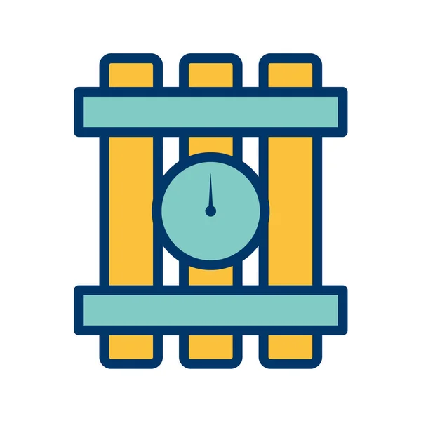 Vektor Illustration Symbol Zeitbombe — Stockvektor