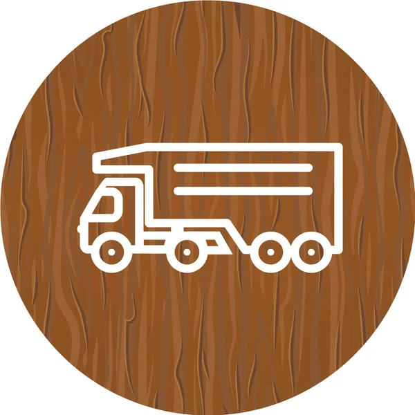 Vector Illustration Wooden Wagon Icon — Stock Vector