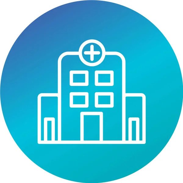 Hospital Vector Icon Medical Health Care Services Theme — Stock Vector