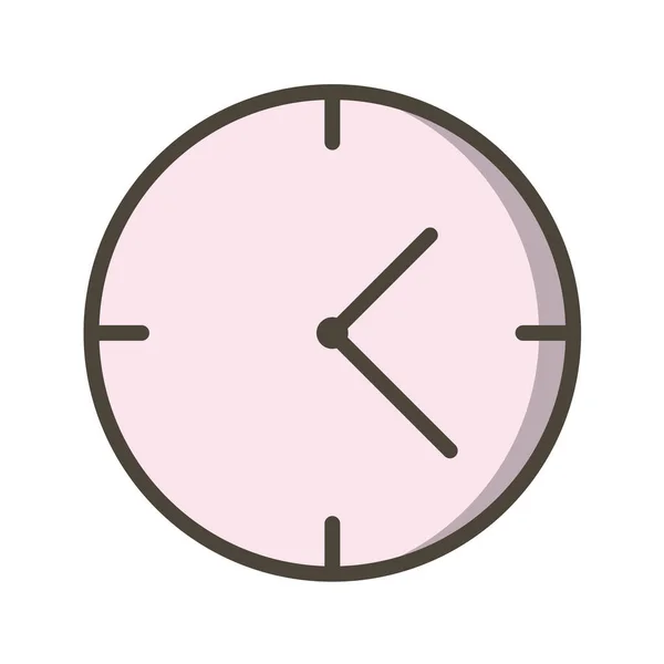 Ρολόι Εικονίδιο Επίπεδο Σχέδιο — Διανυσματικό Αρχείο