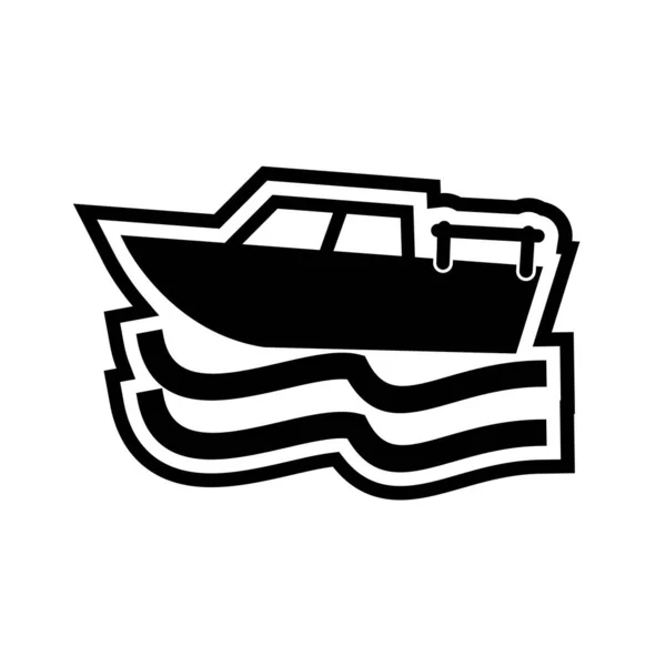 Icono Del Barco Vector Ilustración — Vector de stock