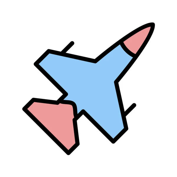 Avión Icono Del Avión Ilustración Vectorial — Vector de stock