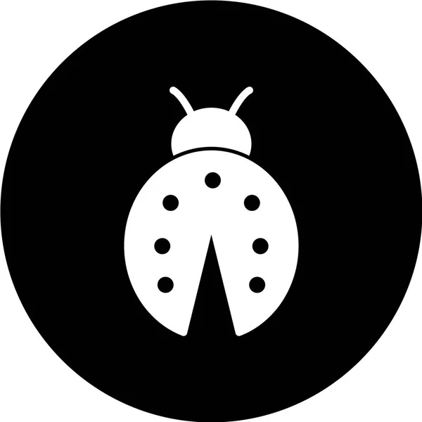 Lady Bug Web Icon Vector Illustration — Stock Vector