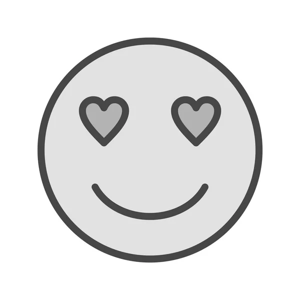 Emoji Amor Icono Estilo Moda Aislado Fondo — Vector de stock