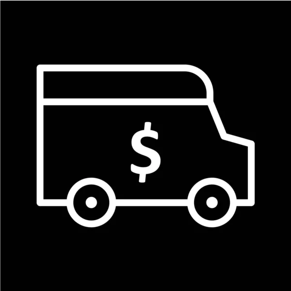 Levering Vrachtwagen Pictogram Vector Illustratie — Stockvector