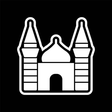 Moda tarzında izole edilmiş cami simgesi