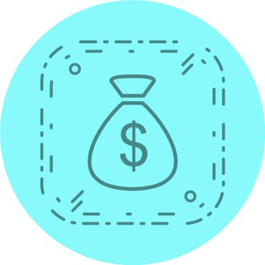 para çantası simgesi, vektör illüstrasyonu