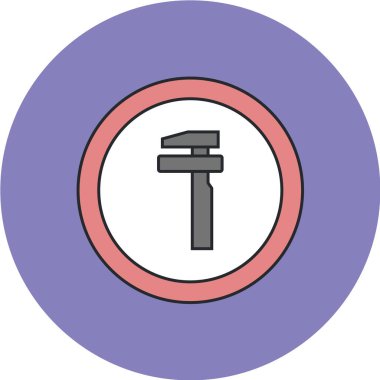 Yol simgesi, vektör illüstrasyonu