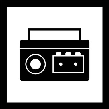 ses teybi vektör illüstrasyonu, basit simge