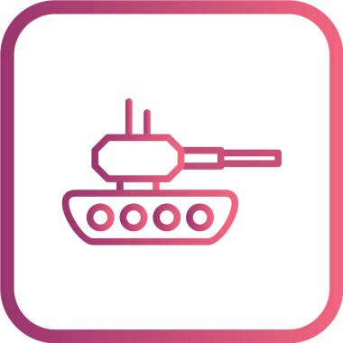 Vektör illüstrasyonu, tankın basit simgesi 