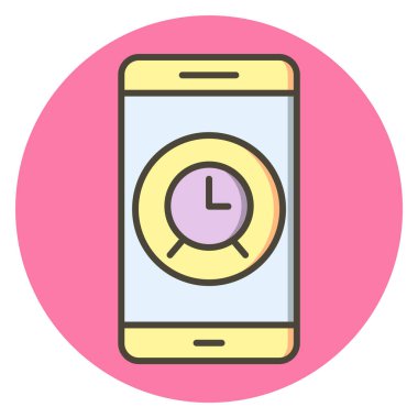 Alarm Mobil Uygulama Simgesi Moda Biçimli İzole Arkaplan