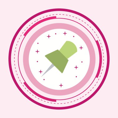 Moda Biçimli Pin Simgesi Ayrı Arka Gruplandırılmış