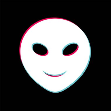Uzaylı Emoji Simgesi Moda Tarzı İzole Arkaplan