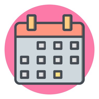 Moda biçimi izole edilmiş arkaplanda takvim simgesi