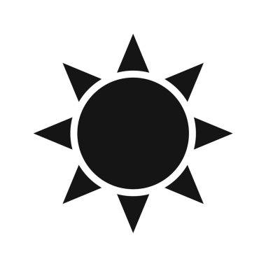Güneş simgesi, vektör illüstrasyonu
