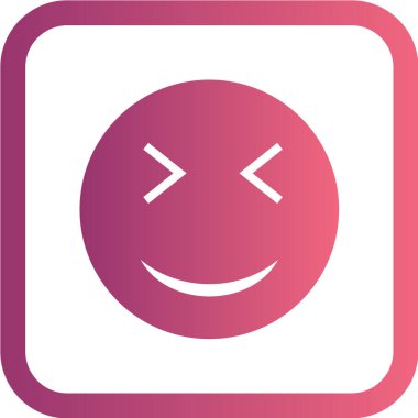 Gülümseme simgesi, vektör illüstrasyonu