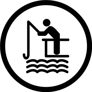 yüzme havuzu simgesi, vektör illüstrasyonu