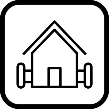 Çiftlik Evi Simgesi Moda Tarzı İzole Arkaplan