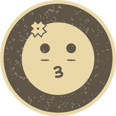 Moda Biçimli Emoji Simgesi İzole Arkaplan 