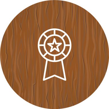 Yuvarlak bir simgenin vektör illüstrasyonu