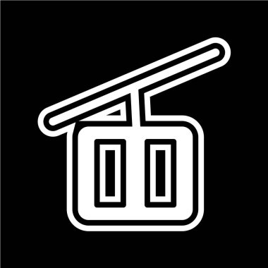 Modern b 'nin vektör illüstrasyonu simge vinçten yoksun