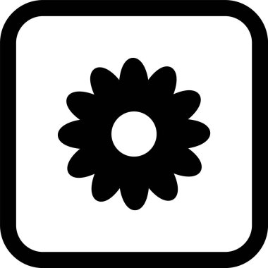 Moda Biçimli Daisy Simgesi İzole Arkaplan