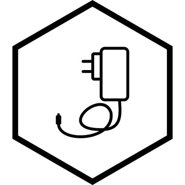 Mobil Şarj Simgesi Moda Biçimli İzole Arkaplan