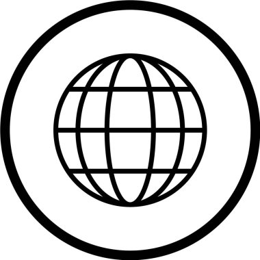 Küresel simge vektör illüstrasyonu