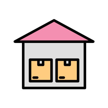 Depo simgesi vektör illüstrasyonu