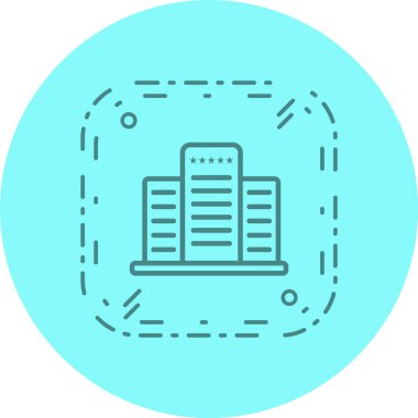 Beş Yıldızlı Otel Simgesi Moda Tarzı İzole Arkaplan