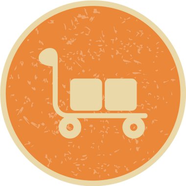 Bir teslimat arabasının vektör çizimi