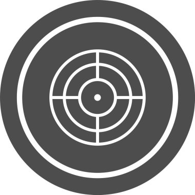 Moda biçimi izole edilmiş arkaplanda hedef simge