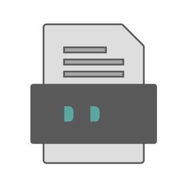 dosya biçimi simgesi, vektör illüstrasyonu