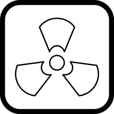 Moda Biçimli Radyasyon Simgesi İzole Arkaplan      