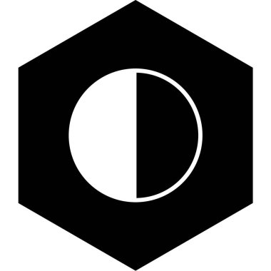 Siyah arkaplanda izole edilmiş tek bir vektör çizimi