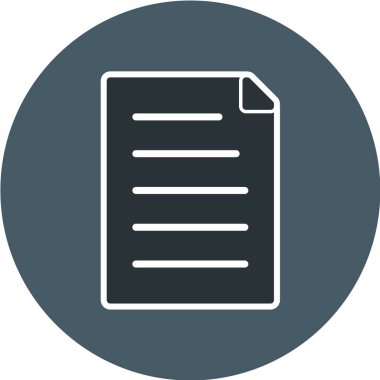 belge vektör simgesi. dosya düz bir resim ile hafif bir arkaplan üzerinde çizilir.