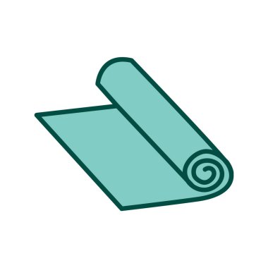 Kağıt Yuvarlama Simgesi Moda Biçiminde İzole Arkaplan  