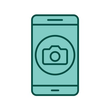 Kamera Mobil Uygulama Simgesi Moda Biçimli İzole Arkaplan